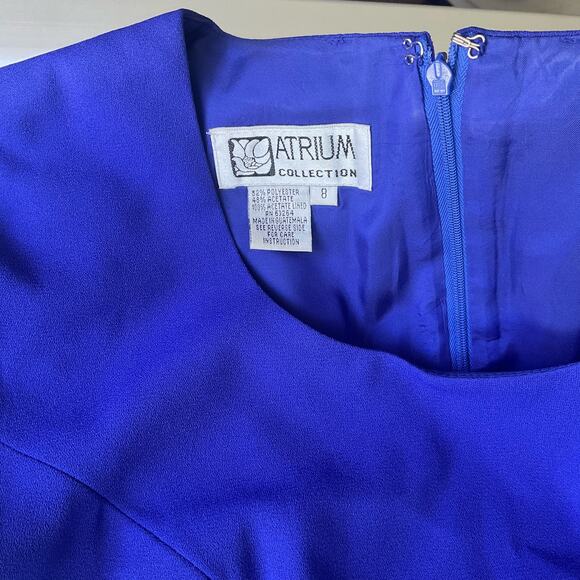 Atrium Women’s Short Sleeve Crew Neck Knee-length Dress size 8, Royal Blue - Picture 8 of 10